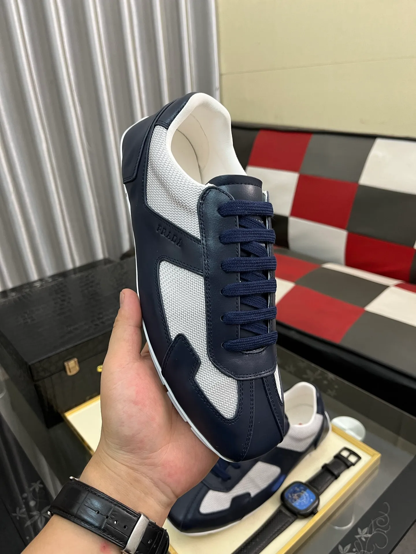 Men's men's shoes 💰458⌚️⌚️prada: new spring and summer casual shoes, sports sneakers, fabric: imported cowhide, lining: original lining, sole: original sole, size: 38-444️⃣colors available
